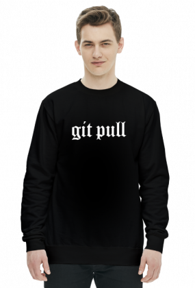 Bluza męska bez kaptura prezent dla informatyka programisty na mikołajki pod choinkę, na urodziny  - Git Pull / GitHub
