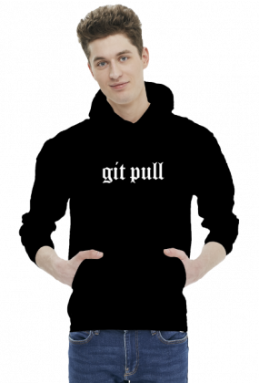 Bluza męska z kapturem prezent dla informatyka programisty na mikołajki pod choinkę, na urodziny  - Git Pull/GitHub