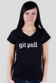 Koszulka damska prezent dla informatyka programisty na mikołajki pod choinkę, na urodziny  - Git Pull/GitHub