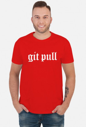 Koszulka męska prezent dla informatyka programisty na mikołajki pod choinkę, na urodziny  - Git Pull/Github