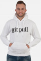 Bluza męska z kapturem prezent dla informatyka programisty na mikołajki pod choinkę, na urodziny  - Git Pull