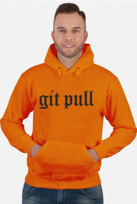 Bluza męska z kapturem prezent dla informatyka programisty na mikołajki pod choinkę, na urodziny  - Git Pull