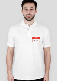 koszulka męska polo prezent dla informatyka programisty na mikołajki pod choinkę, na urodziny - hello my name is 'or 1=1