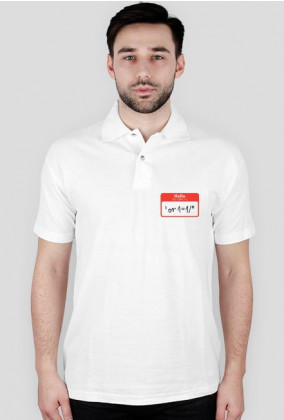koszulka męska polo prezent dla informatyka programisty na mikołajki pod choinkę, na urodziny - hello my name is 'or 1=1
