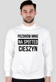 POZDRÓW MNIE / czarny napis / bluza /