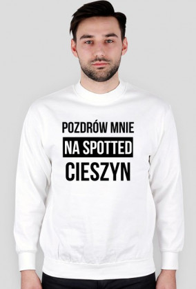 POZDRÓW MNIE / czarny napis / bluza /