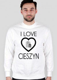 I LOVE CIESZYN / czarny napis / bluza