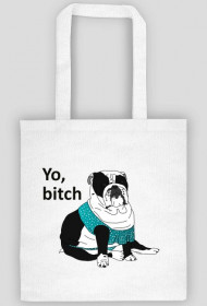 ANIMAL COLLECTION Torba "Yo, bitch" Niebieska
