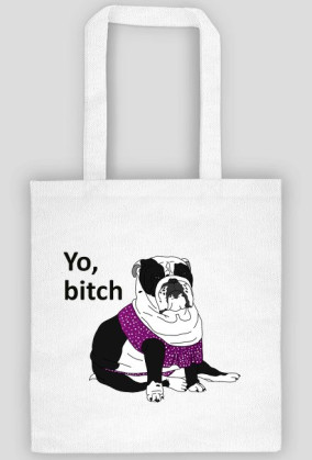 ANIMAL COLLECTION Torba "Yo, bitch" Różowa