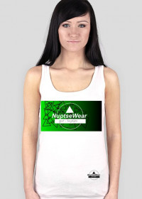 NupsteWear- kolekcja "green future" koszulka damska z zielonym logo