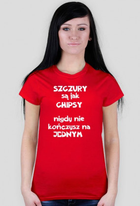 Różne kolory Koszulka damska SZCZURY są jak CHIPSY