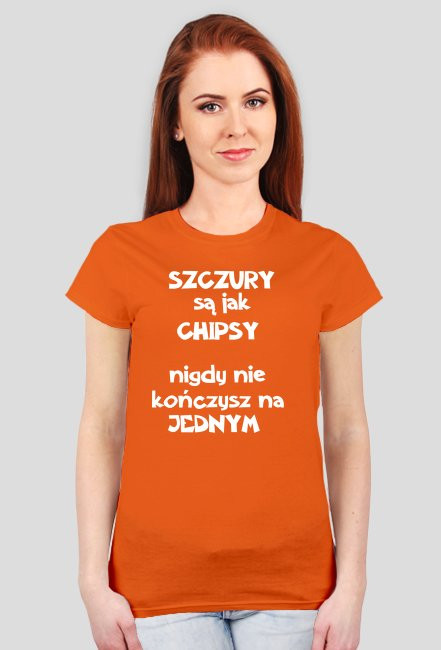 Różne kolory Koszulka damska SZCZURY są jak CHIPSY