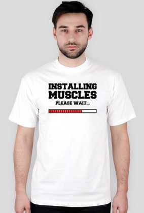 INSTALLING MUSCLES / t-shirt regular white