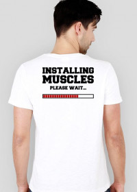 INSTALLING MUSCLES / t-shirt slim white