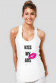 KISS MY ABS / tank top white