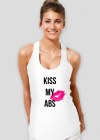 KISS MY ABS / tank top white
