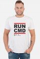 Koszulka prezent dla informatyka programisty na mikołajki pod choinkę, na urodziny - Run CMD
