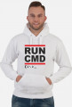 Bluza z kapturem prezent dla informatyka programisty na mikołajki pod choinkę, na urodziny - Run CMD