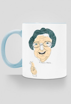 Kubek z kolorowym uchem - BABCIA