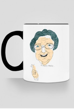 Kubek z kolorowym uchem - BABCIA