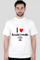 Koszulka męska - I love Social Media