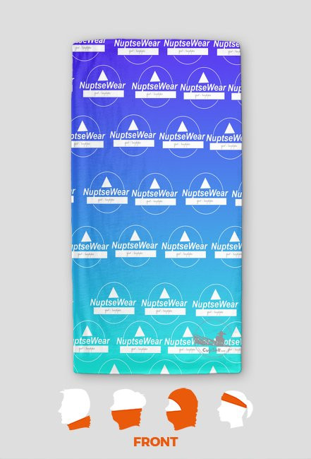 NuptseWear- komin niebiesko-granatowy z logo