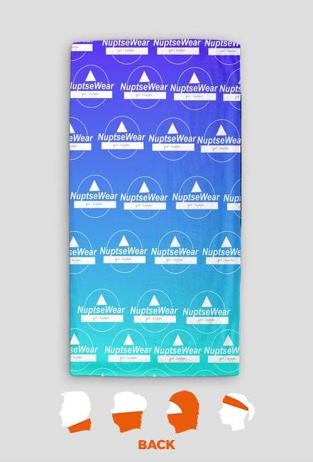 NuptseWear- komin niebiesko-granatowy z logo