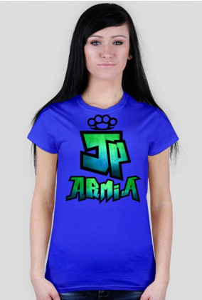 Koszulka JP Armia | Zielono-Niebieska | Damska