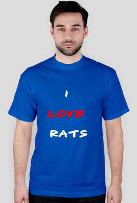 Różne kolory Koszulka męska I LOVE RATS