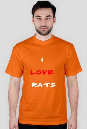 Różne kolory Koszulka męska I LOVE RATS