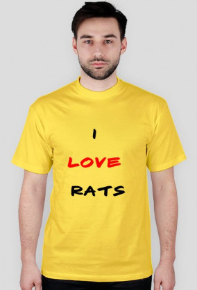 Różne kolory Koszulka męska I LOVE RATS