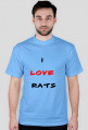 Różne kolory Koszulka męska I LOVE RATS