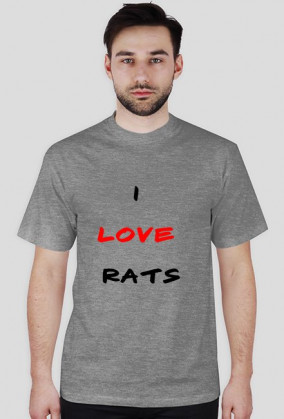 Różne kolory Koszulka męska I LOVE RATS