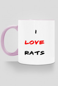 Różne kolory Kubek I LOVE RATS