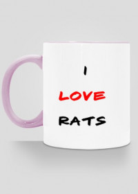 Różne kolory Kubek I LOVE RATS