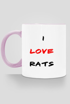 Różne kolory Kubek I LOVE RATS