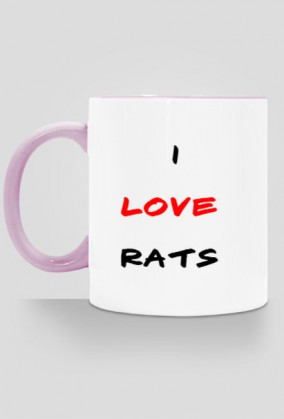 Różne kolory Kubek I LOVE RATS