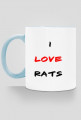Różne kolory Kubek I LOVE RATS