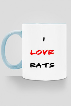 Różne kolory Kubek I LOVE RATS