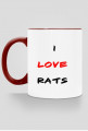 Różne kolory Kubek I LOVE RATS