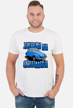 Zbieram na oldtimera (koszulka męska) ciemna grafika