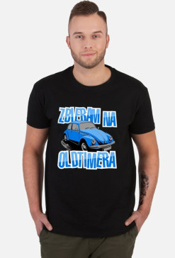 Zbieram na oldtimera (koszulka męska) jasna grafika