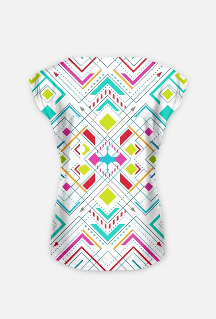 Geometric Worldwide Center Full Print Woman