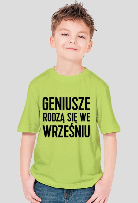 Koszulka Dziecięca Geniusze rodzą się we Wrześniu