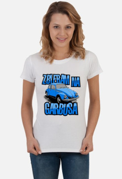 Zbieram na Garbusa (bluzka damska) ciemna grafika