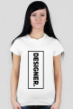 T-shirt damski Designer - Biały