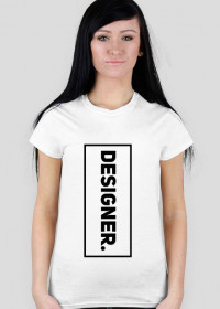 T-shirt damski Designer - Biały