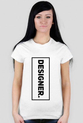 T-shirt damski Designer - Biały