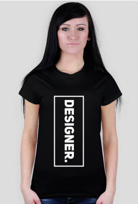 T-shirt damski Designer - Czarny