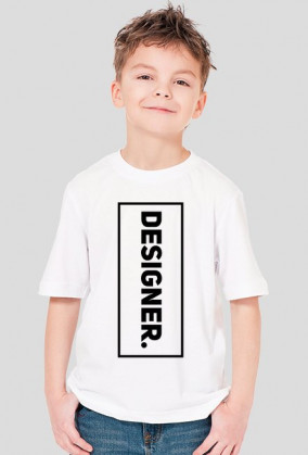 T-Shirt chłopięcy Designer - Biały